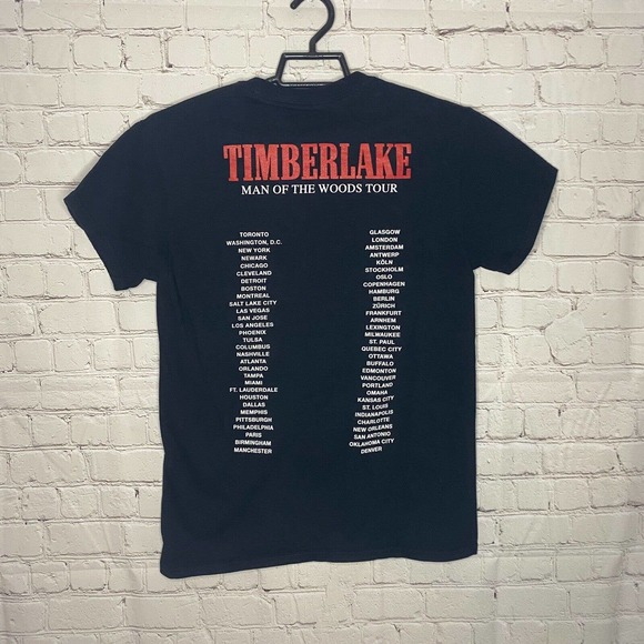 Justin Timberlake Man of the Woods Tour Concert Tee Mens S Black 100% Cotton - Picture 3 of 5